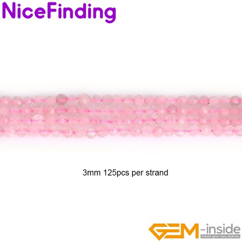 2mm 3mm Round Faceted Tiny Gemstone Spacer Loose Beads For Jewelry Making 15" - Picture 4 of 53