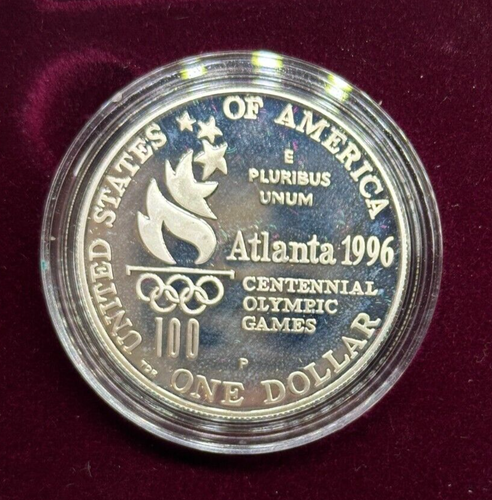 1996 P Silver US Mint - Atlanta Centennial Olympic Games 2 Coin Proof Set in Box - Picture 5 of 7