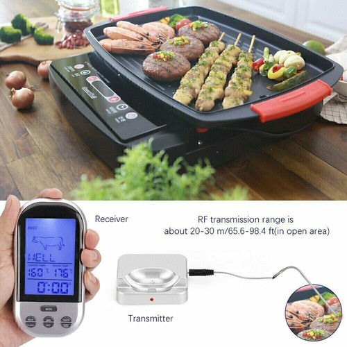Digitales Bratenthermometer Funk Grillthermometer Fleisch-Thermometer Wireless ! - Bild 5 von 10