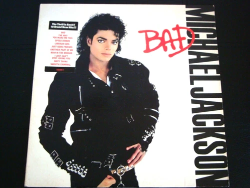 Michael Jackson Bad 1987 Album Vinyl Record First Pressing With Insert Pop 80s