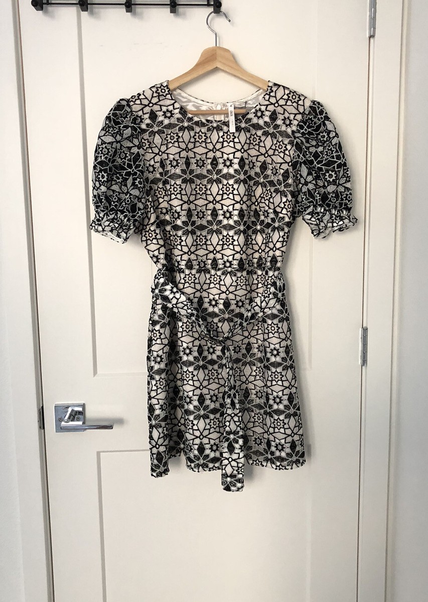 ASOS DESIGN PREMIUM Contrast Lace Mini Dress With Buckle Belt Petite Sz 12  NWT | eBay