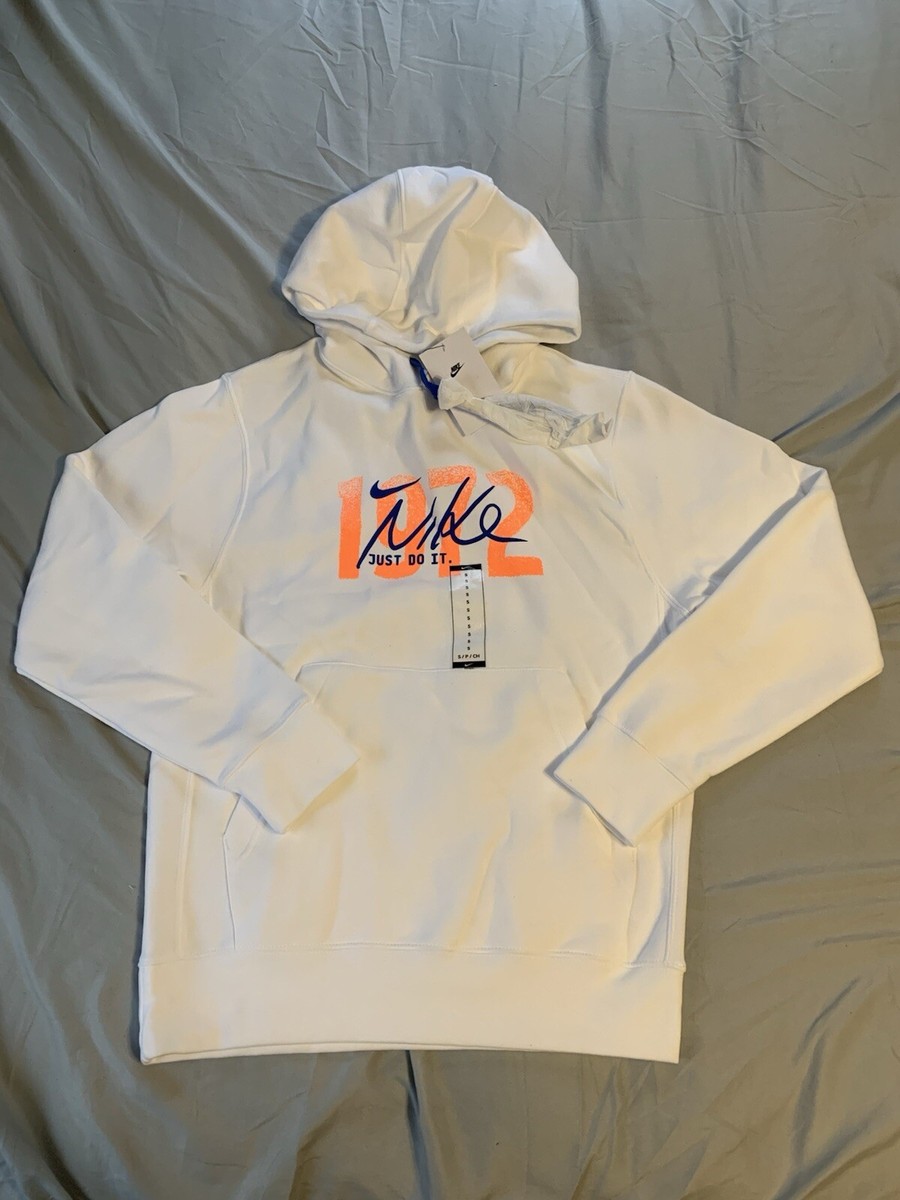 nike orange and white hoodie