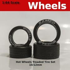Lettered 1012mm Gassermuscle Rubber Tire Set. Tires Only For Hot Wheels