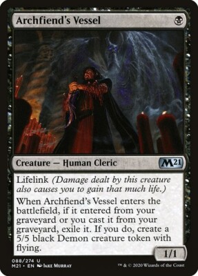 Archfiend's Vessel 1x MtG 2021 m21 Core Edition SP/NM