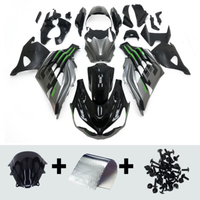 For Kawasaki Ninja ZX14R 2012-2021 Green Grey Black Fairings Bodywork Cover Kit