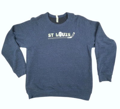 NHL St. Louis Blues Sweatshirt Men's Size XL Blue Fleece Lined Bella + Canvas