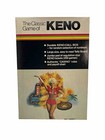 Vintage 1976 Classic Games Co. box with red-haired woman in red/white suit by Golden Nugget casino, KENO logo.
