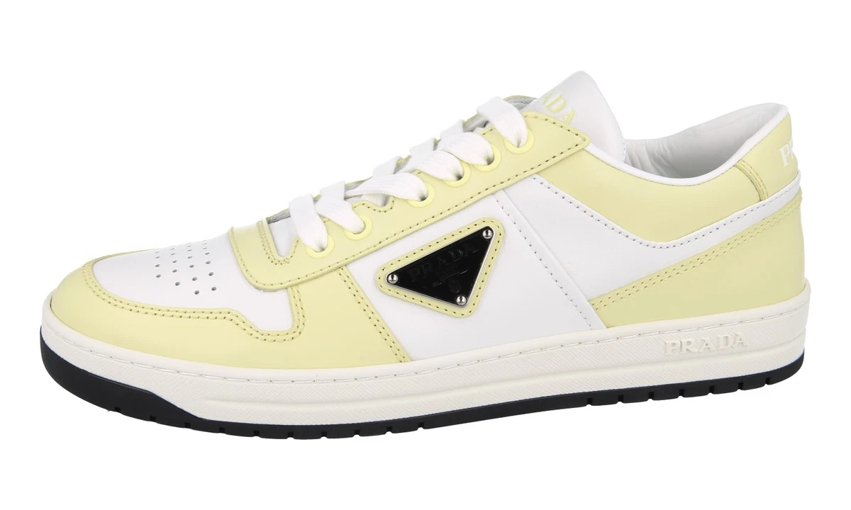 PRADA Leder Downtown Sneaker - 1E792M - Weiss - NEU