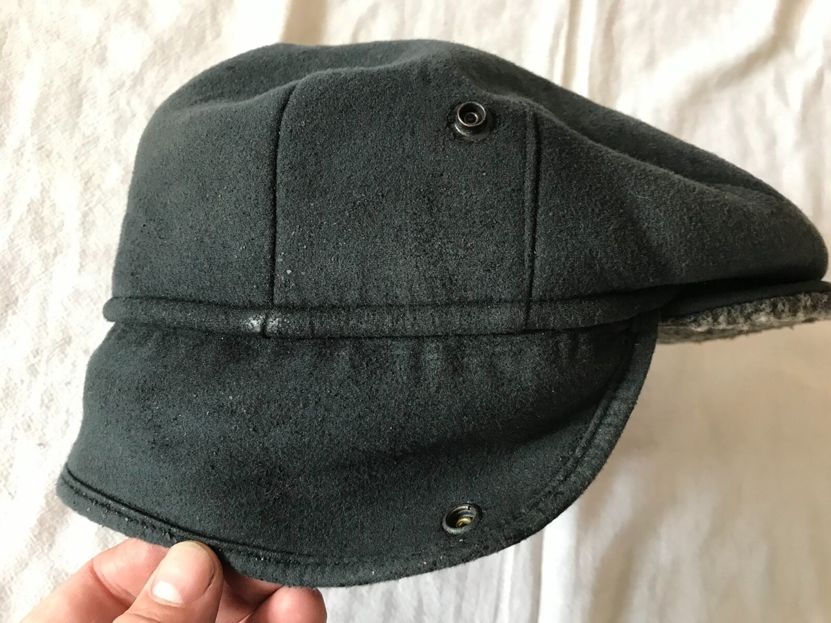 MAYSER GERMANY MEN'S SHARLING WINTER FLAT HAT W/ EAR FLAPS SZ 58