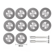 12Pcs Diamond Cutting Wheels For Dremel Rotary Tool 50mm Metal Cut Off Disc
