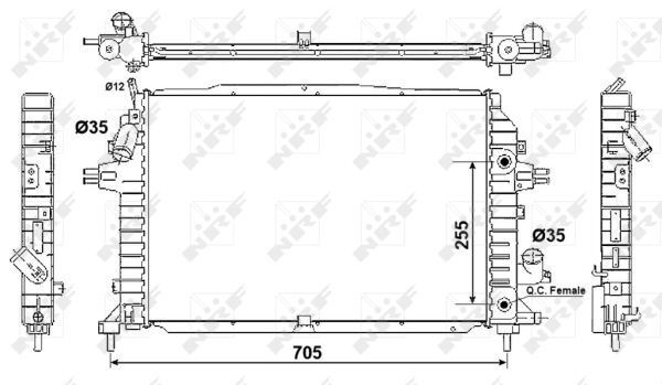 Radiateur Zafira B 1.9 CDTI haute efficacité thermique pour moteur 1.7 CDTI et 2.0 Diesel