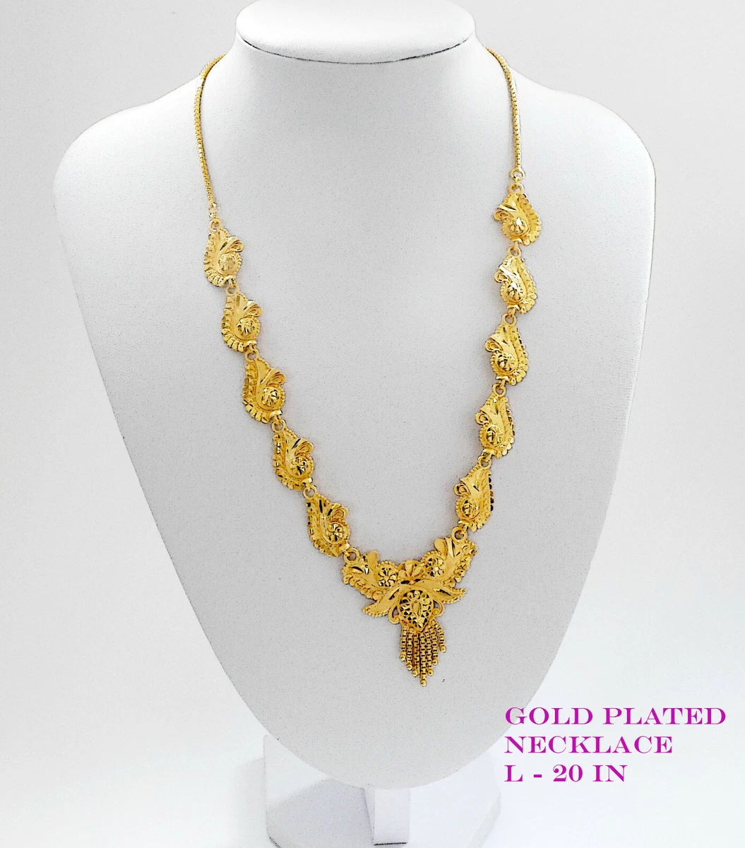 Gold plated womens necklace sale
