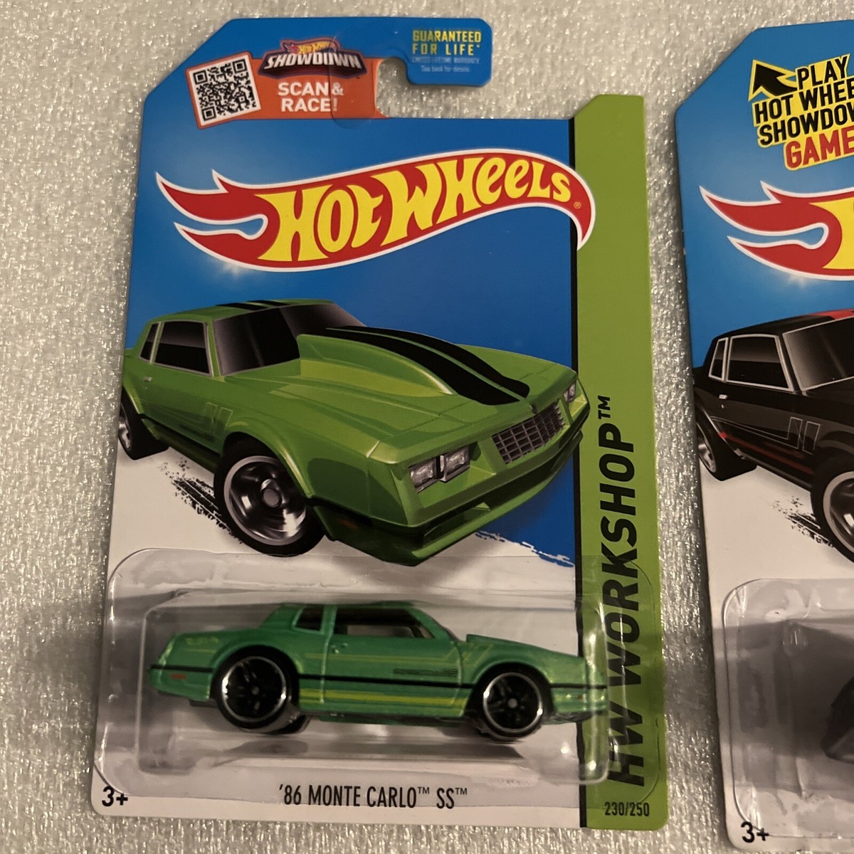 Hot Wheels(2)'86 Monte Carlo SS HW Workshop #230/250 Green