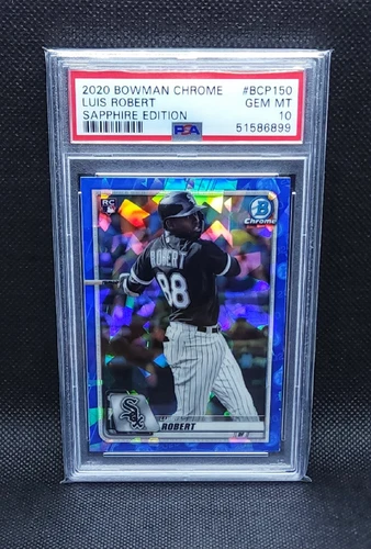 2020 Bowman Chrome Sapphire LUIS ROBERT PSA 10 Rookie; White Sox RC #BCP-150