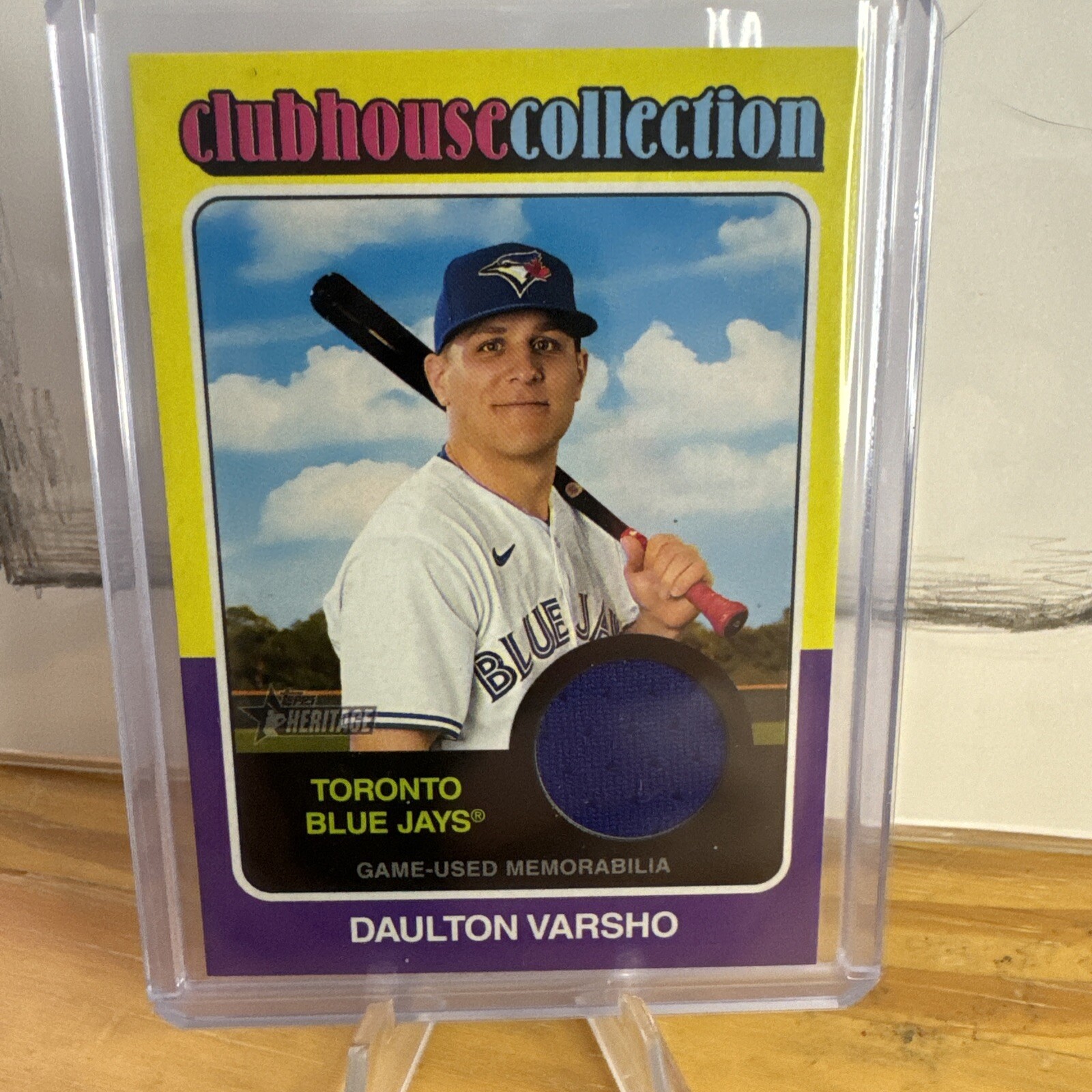 2024 Topps Heritage Clubhouse Collection Relic CCR-DV Daulton Varsho Blue Jays