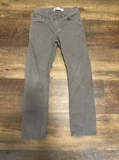 Levi s 511 Slim Fit Gray Pants Boys Size 14 Reg 27 X 27