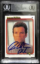 William Shatner Kirk Signed 1979 Topps Star Trek The Motion Picture #10 BECKETT