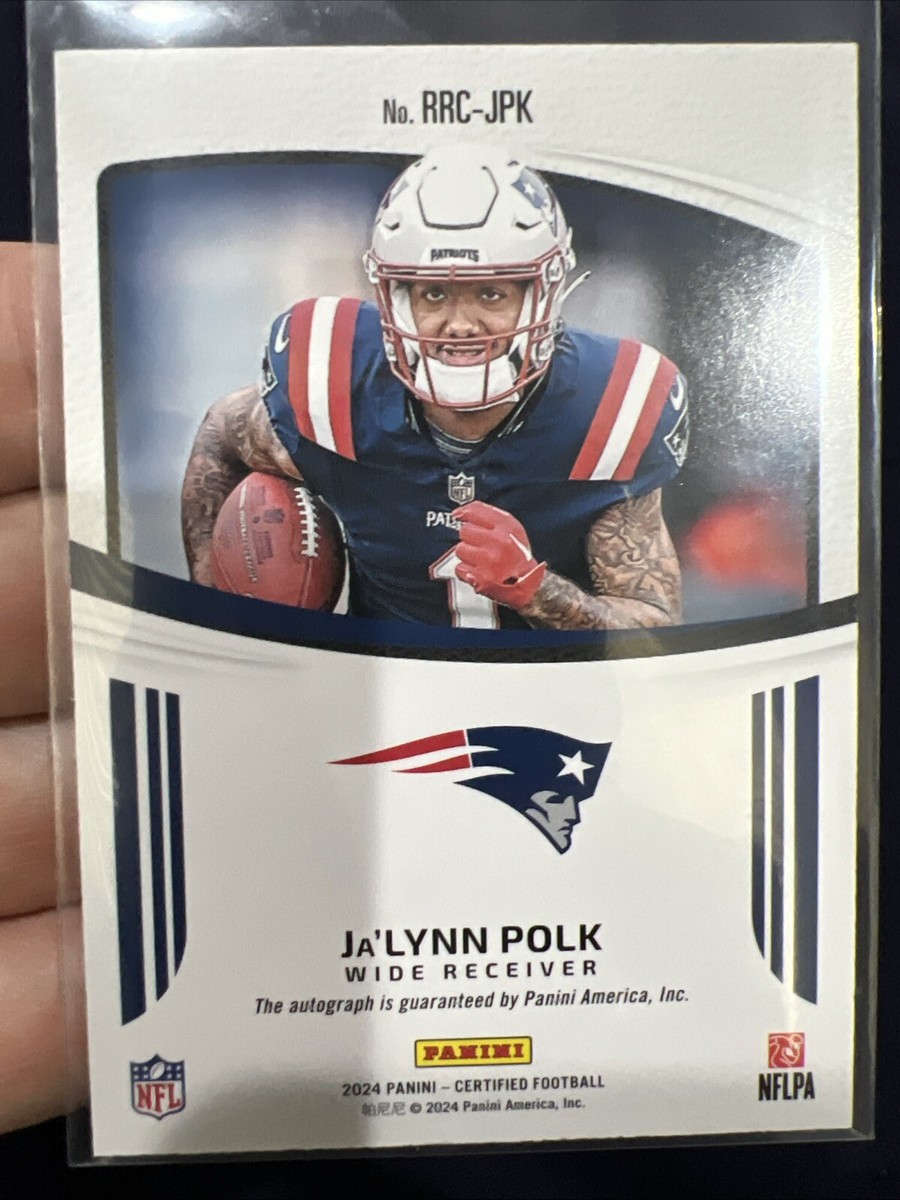 Ja'Lynn Polk 2024 Certified Rookie Roll Call Auto #d /149 Patriots