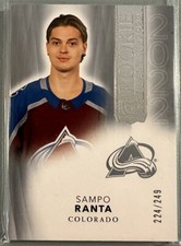 SAMPO RANTA 2021-22 Upper Deck The Cup Rookie Class of 2022 RC 224/249