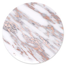 Mauspad Marmor-Look I Ø 22 cm rund I Grau Gold I dv_686