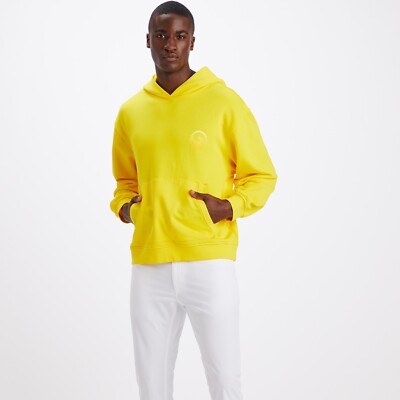 G/FORE Mens Gradient Circle G's Oversize Yellow Hoodie Sz L G4MS23K420D NWT $165