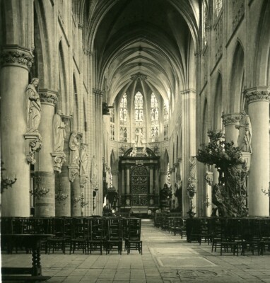 Belgien Mechelen Mechelen St. Rombaut Kirche Innenraum NPG Stereoview Foto 1900er