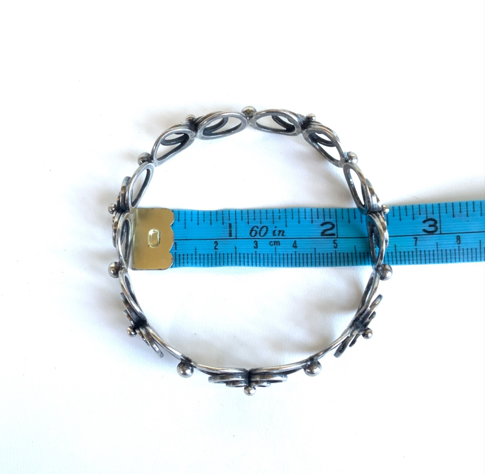 Swirl Circle Pattern Design Bangle Bracelet 7.5 i… - image 8