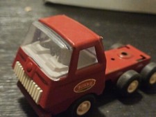 Vintage Tonka Red Tractor Truck Cab Semi Tandem Pressed Steel Metal Toy Hauler