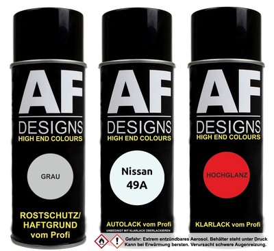 Spraydose für Nissan 49A Blanco Pola./White Patrol Klarlack Grundierung