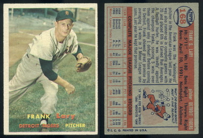 50914) 1957 Topps 168 Frank Lary Tigers-EM | eBay