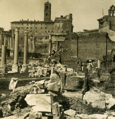 Italien Roma Forum Romanum Basilika alt NPG Stereo Foto 1900