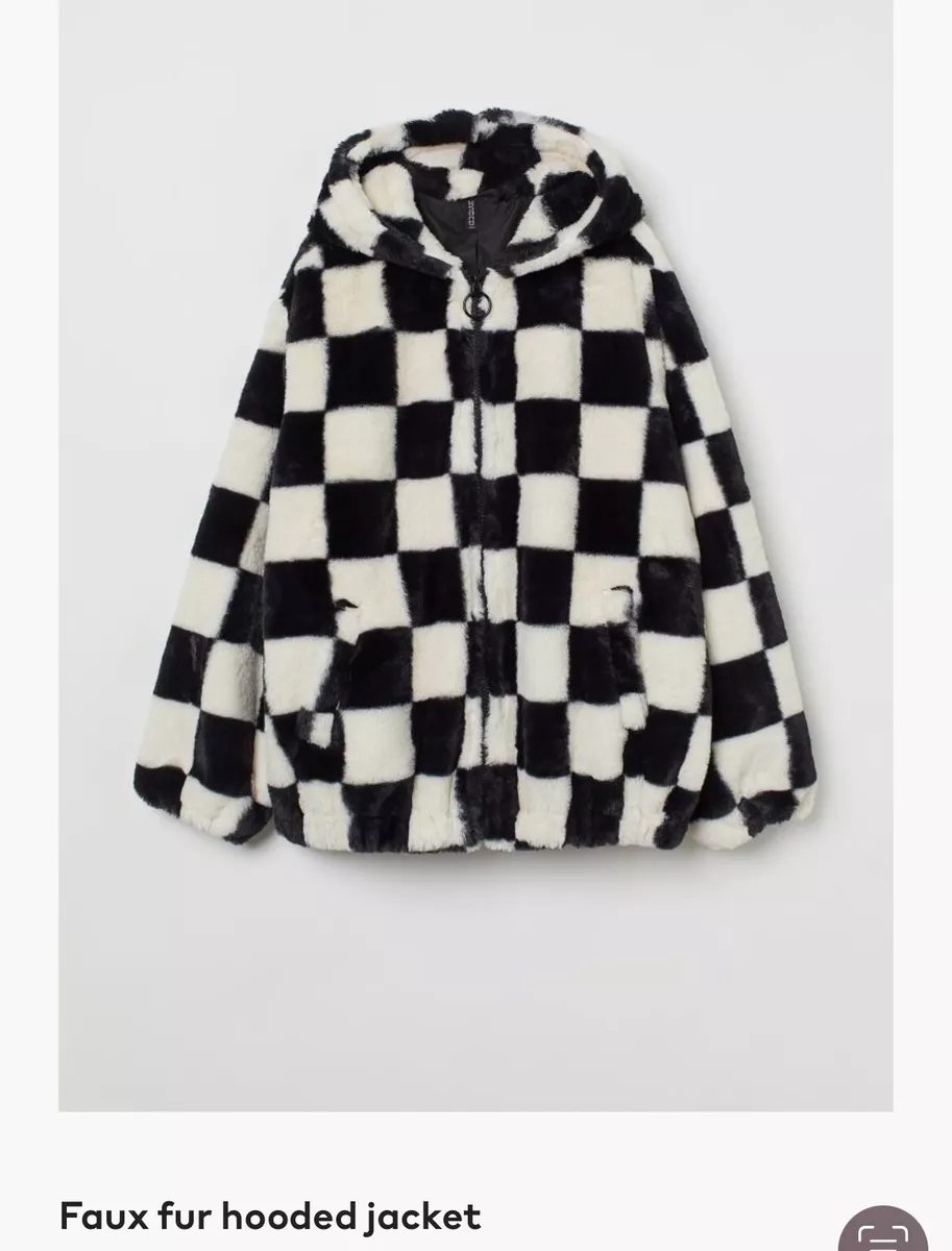 Black and white checkered windbreaker cheap