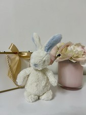 Jellycat Rabbit Rattle ~ Excellent Condition ~ Cute Little Blue Tail 💙
