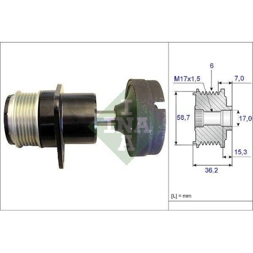 Generatorfreilauf Schaeffler INA 535 0157 10 FüR Ford-image