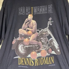 1990's Dennis Rodman NOS XL Murina T Shirt  BAD AS I WANNA BE