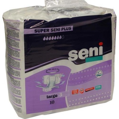 2x SENI Super Plus Inkontinenzslip L 10 ST