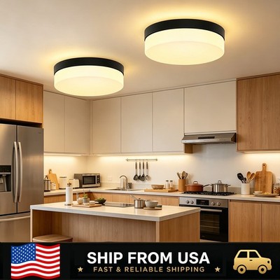 LETRY 2 Pack Round LED Dimmable Flush Mount Ceiling Light 5CCT Home Fixture New