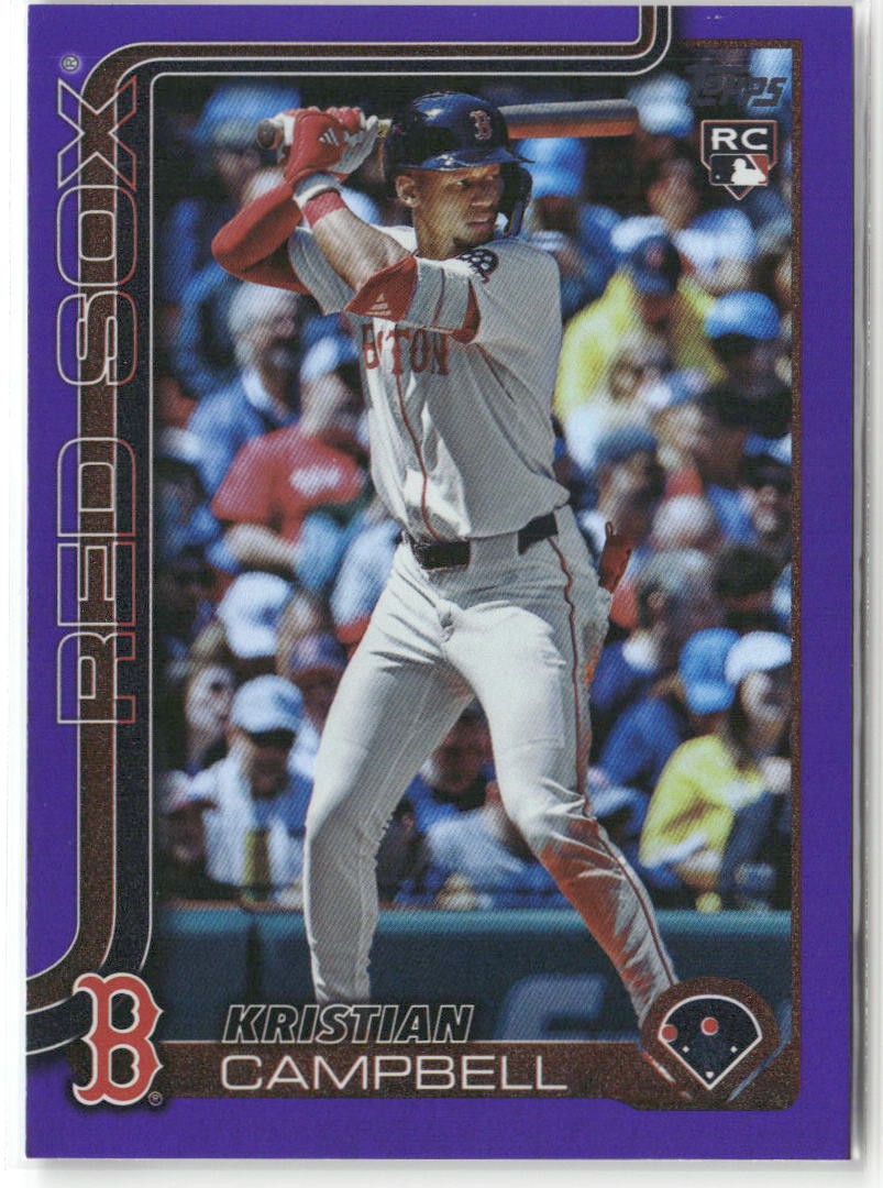2025 Topps Update Baseball Kristian Campbell #US1 Purple Rainbow Foil /250
