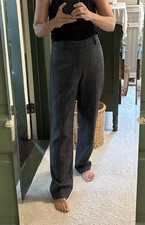 Ines de la Fressange x Uniqlo Women’s Charcoal Plaid Pants Wool-Blend Size 4