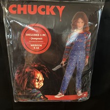 Spooky Chucky Halloween Costume for Girls Child Play Sz Medium 8 - 10 BRAND NEW