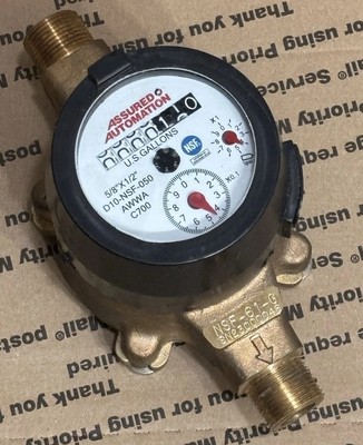 Assured Automation D10-NSF-050 Lead Free Brass Positive Displacement Water Meter