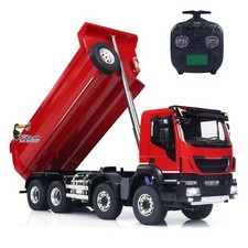 1:14 Metal RC Hydraulic Dump Truck 8WD Remote Control Tipper Car Sound Light I6S