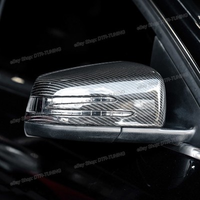 Real Carbon Fiber Side Mirror Cap Covers For Mercedes W204 W212 W218 W221 C117