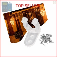 mxuteuk 100pcs 1/2 Inch LED Rope Light Clips Holder With 200 PCS Screws for Hang