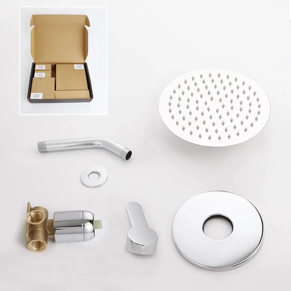 POP Sanitary Ware 8” Shower Is Chrome Finish Shower Faucet