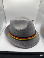German Oktoberfest Alpine Felt Hat with Feather and Cord Trim