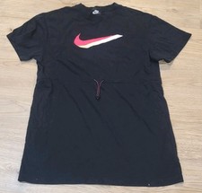 NIKE Sportswear Icon Clash Women's Black Knit Dress Drawstring Waist Size M