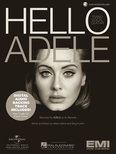 Hello Adele Song for Piano Vocal Guitar Chords Lyrics Sheet Music & Online Audio