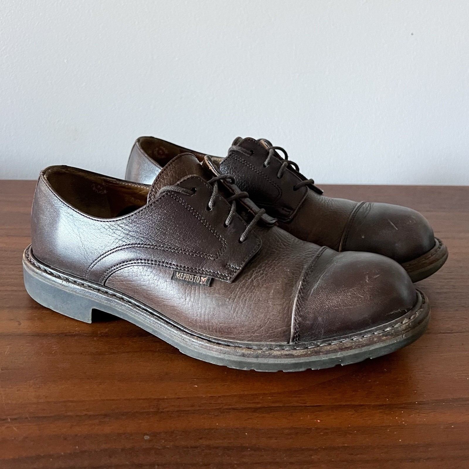 Mephisto Goodyear Welted Brown Leather Oxford Shoes Men’s 7 Made in France