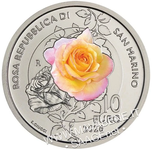 San Marino 2026 Rose 10 Euro Coin Set - Mintage Only 5000